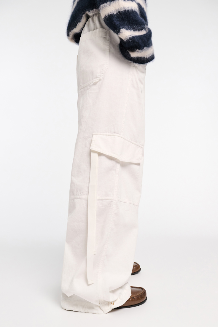 Dorothee Schumacher Corduroy cargo pants camellia white