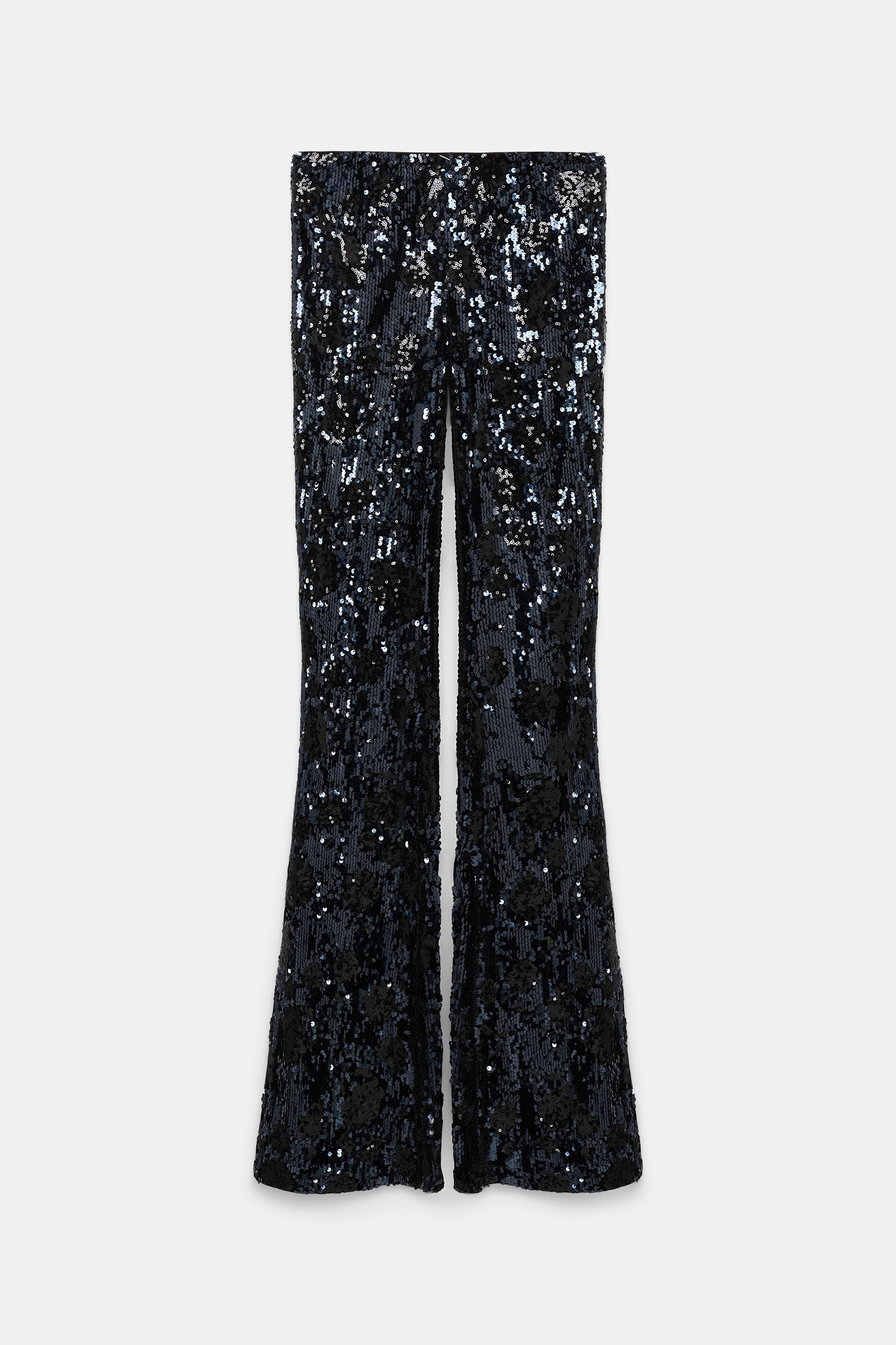 Dorothee Schumacher Hose aus Pailletten im Flower-Design dark navy