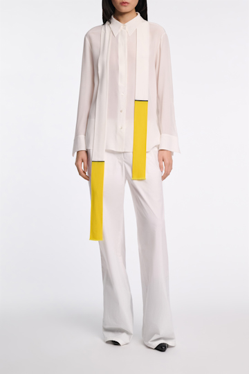 Dorothee Schumacher Crêpe de chine silk blouse camellia white