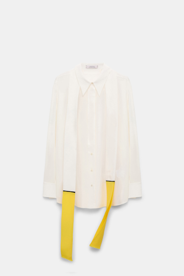 Dorothee Schumacher Crêpe de chine silk blouse camellia white