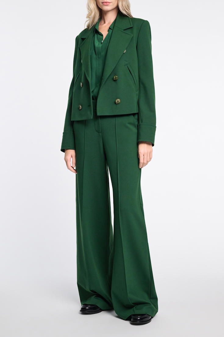 Dorothee Schumacher Seidenbluse aus Crêpe de Chine gras green