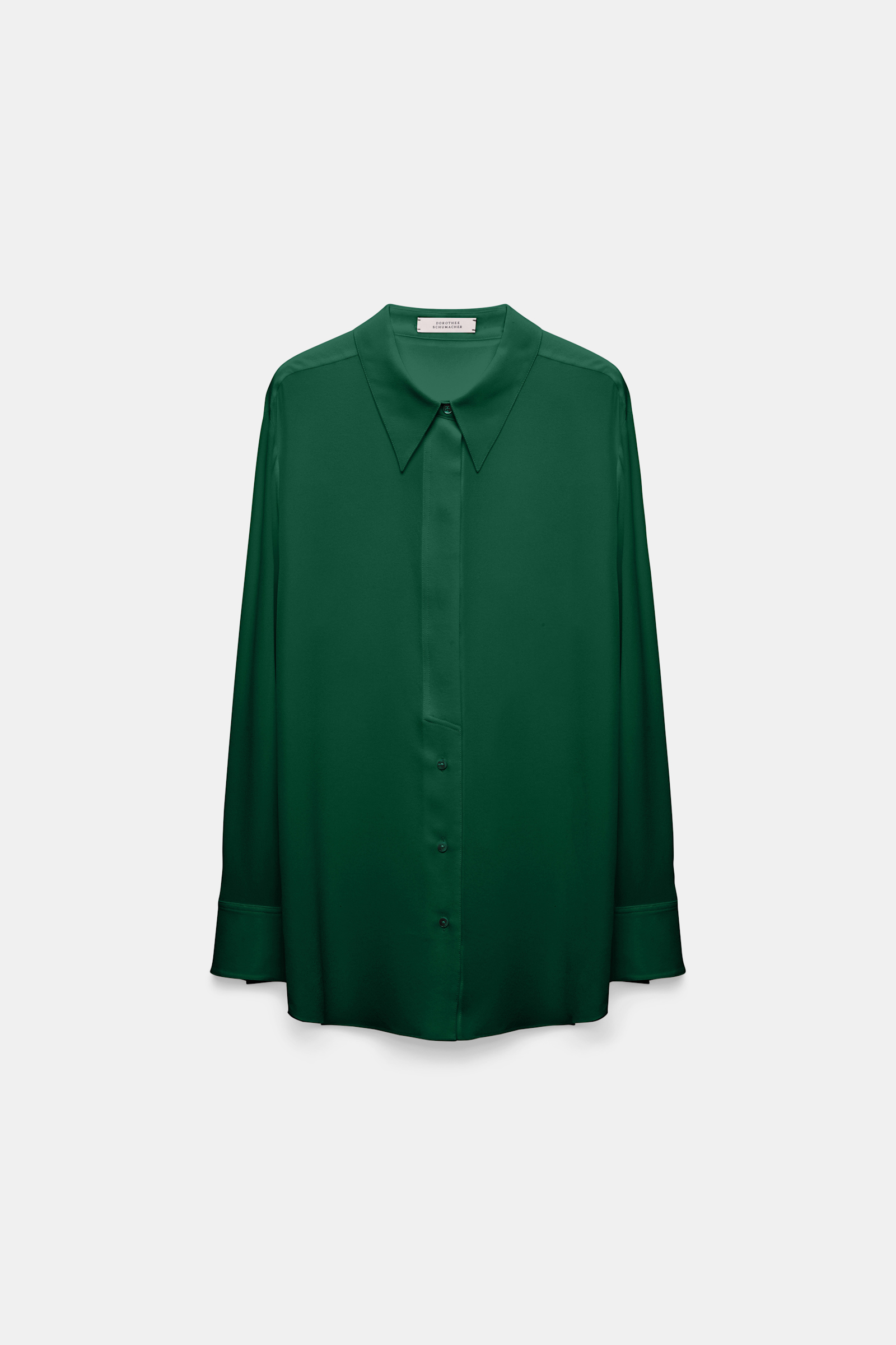 Dorothee Schumacher Crêpe de chine silk blouse gras green