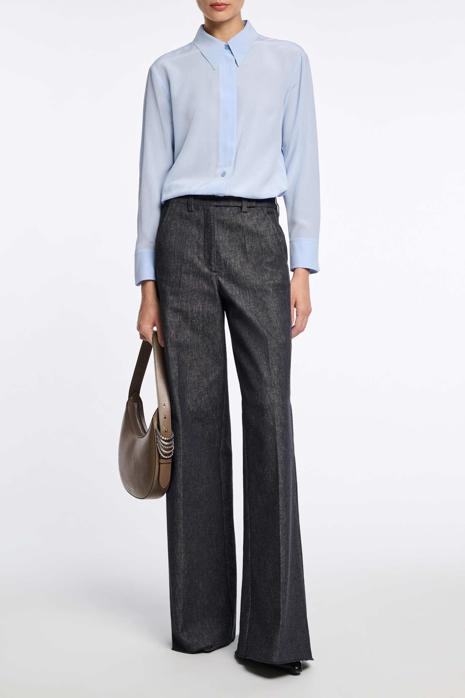 Dorothee Schumacher Seidenbluse aus Crêpe de Chine sky