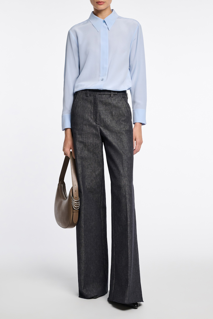 Dorothee Schumacher Seidenbluse aus Crêpe de Chine sky