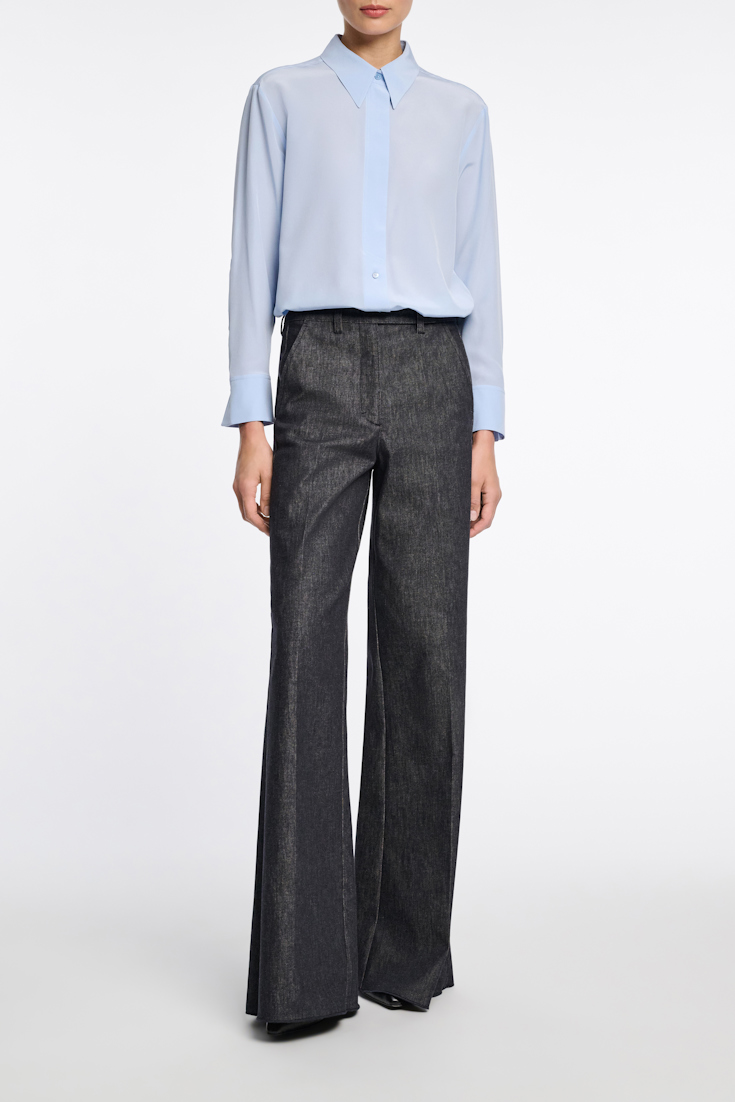 Dorothee Schumacher Seidenbluse aus Crêpe de Chine sky