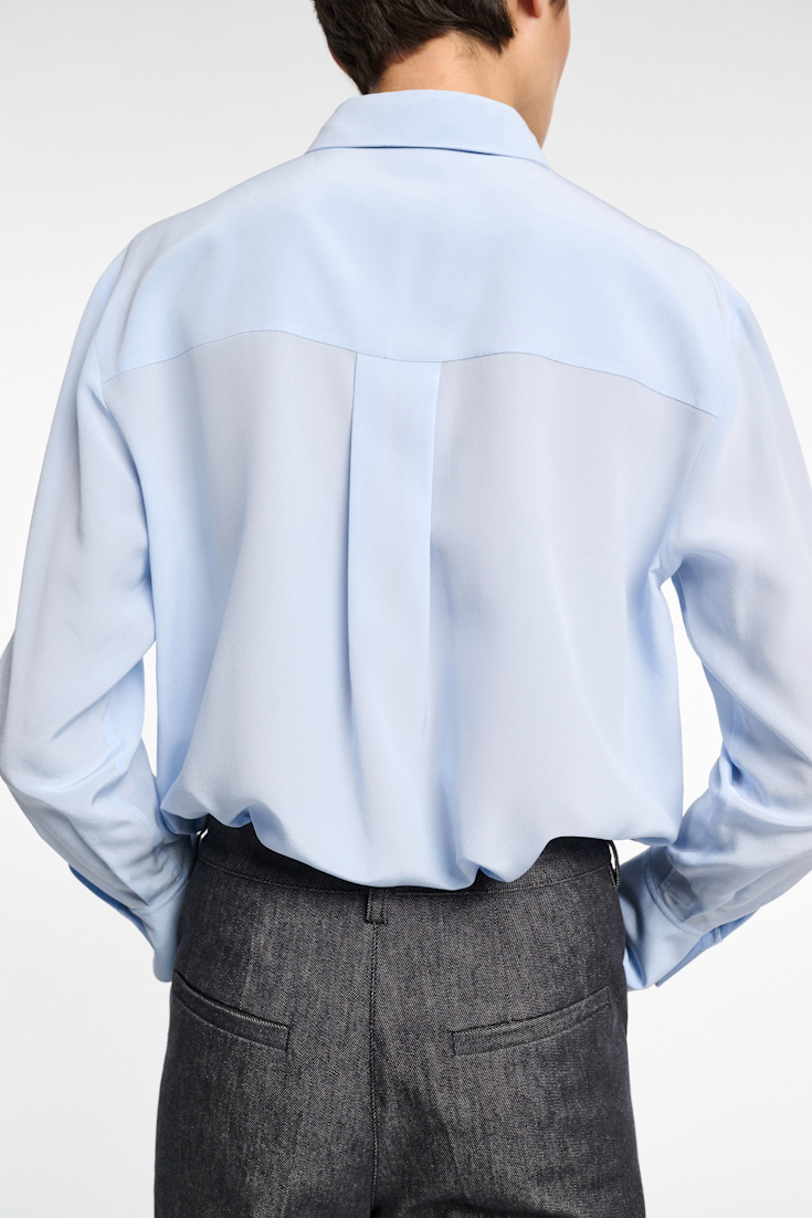 Dorothee Schumacher Seidenbluse aus Crêpe de Chine sky