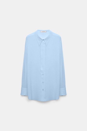 Dorothee Schumacher Seidenbluse aus Crêpe de Chine sky