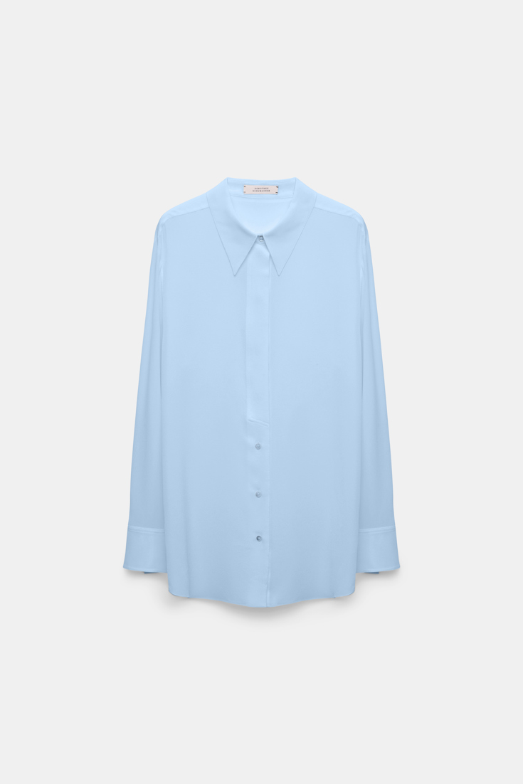 Dorothee Schumacher Seidenbluse aus Crêpe de Chine sky
