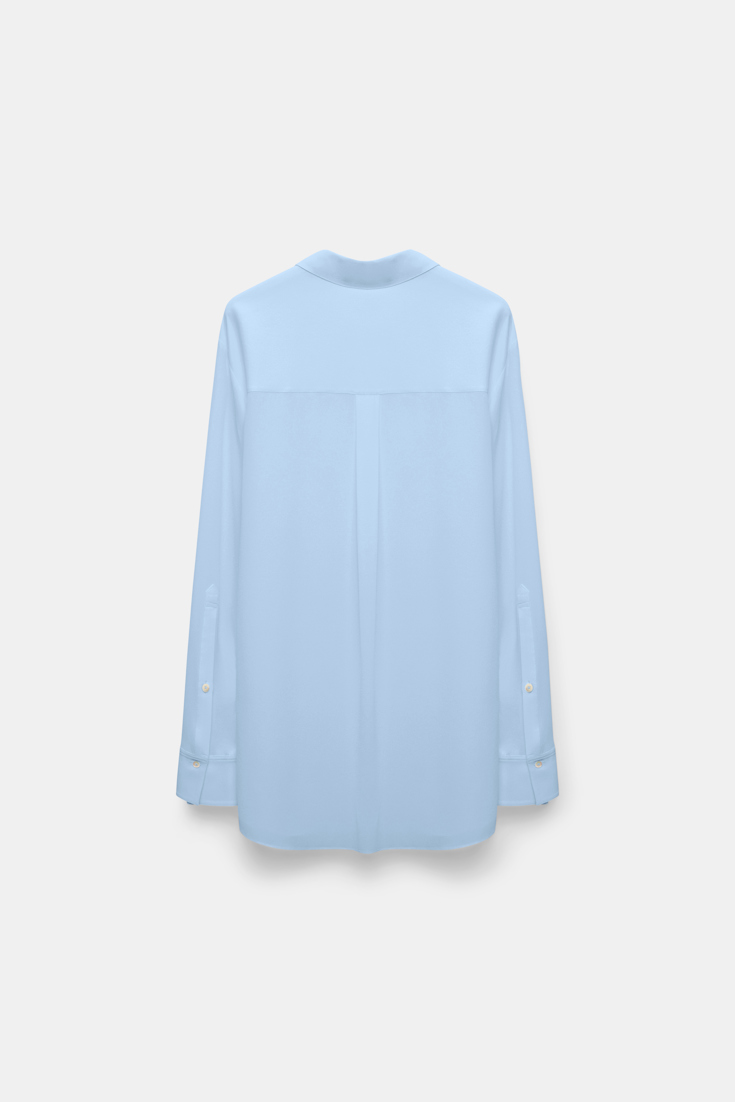 Dorothee Schumacher Seidenbluse aus Crêpe de Chine sky
