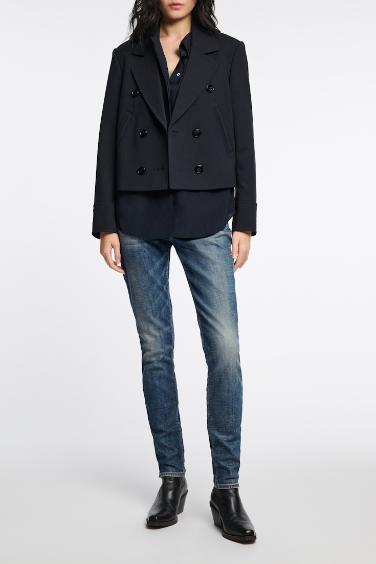 Dorothee Schumacher Crêpe de chine silk blouse dark navy