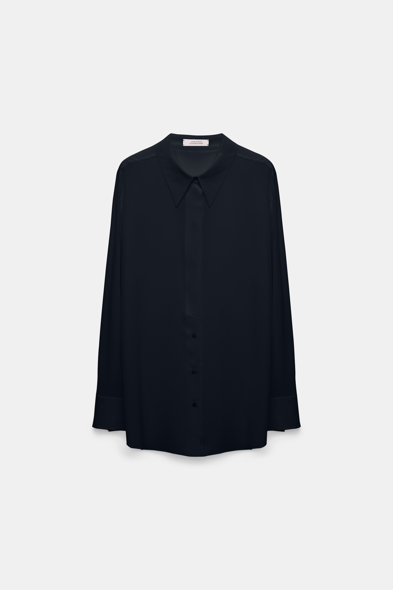 Dorothee Schumacher Crêpe de chine silk blouse dark navy