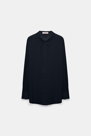 Dorothee Schumacher Crêpe de chine silk blouse dark navy