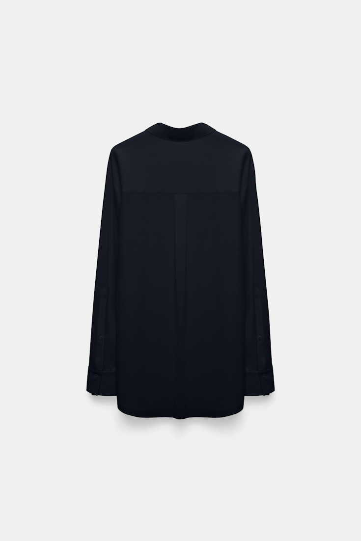 Dorothee Schumacher Crêpe de chine silk blouse dark navy