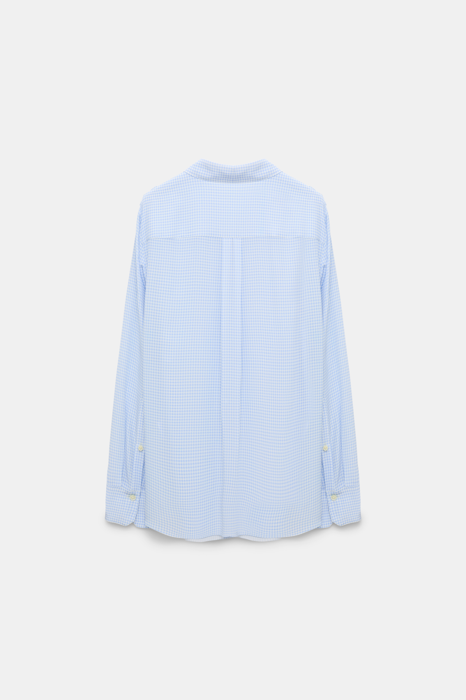 Dorothee Schumacher Gingham print silk-viscose blouse with epaulettes blue vichy