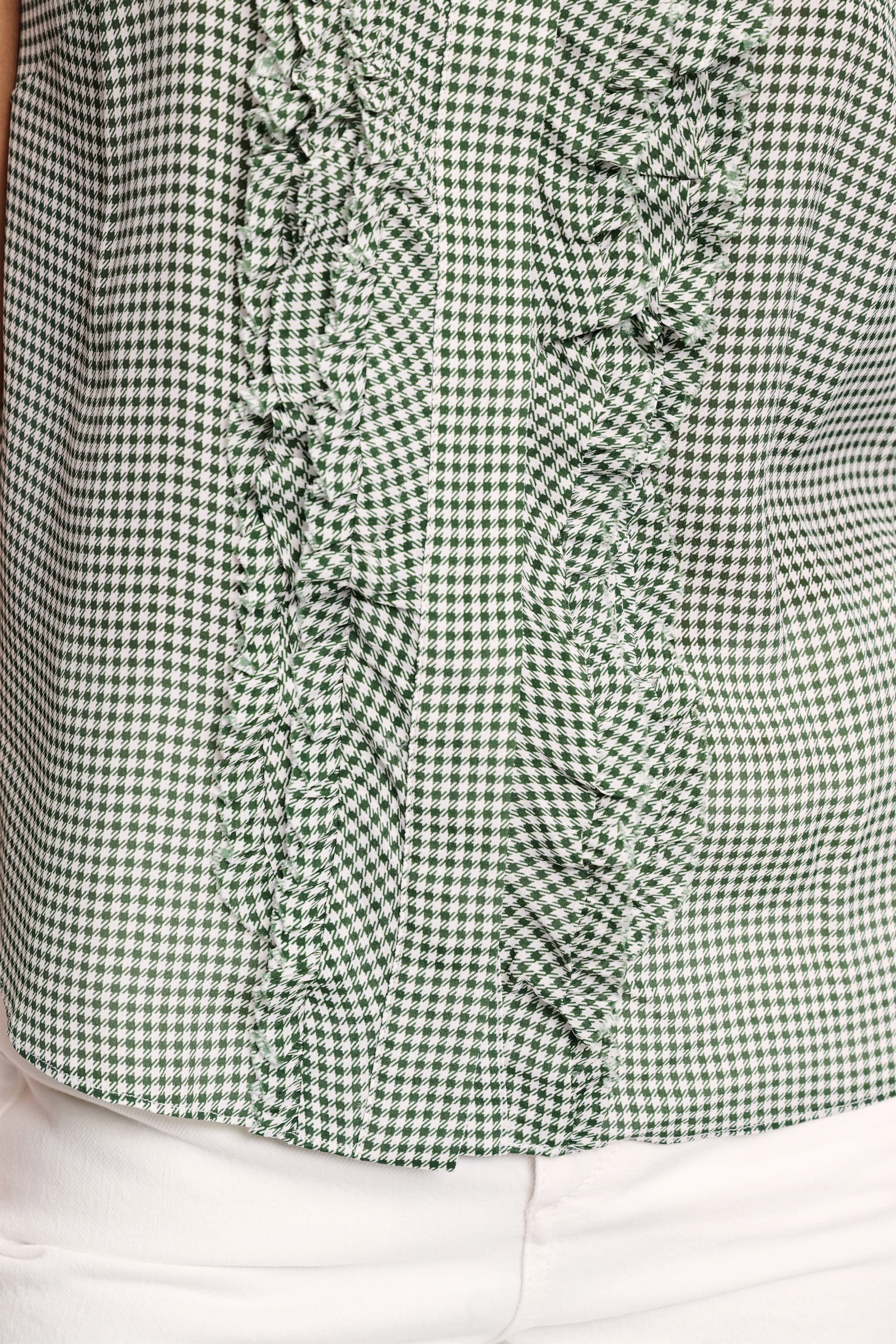 Dorothee Schumacher Top aus Seide-Viskose Mix mit Vichy-Print green vichy