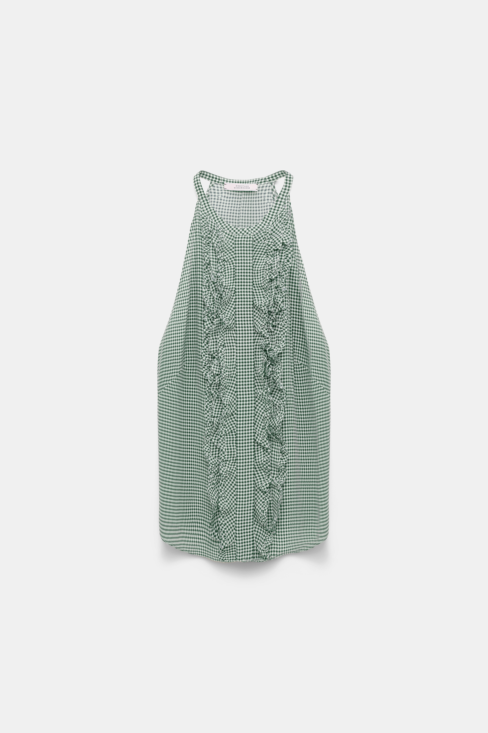 Dorothee Schumacher Top aus Seide-Viskose Mix mit Vichy-Print green vichy