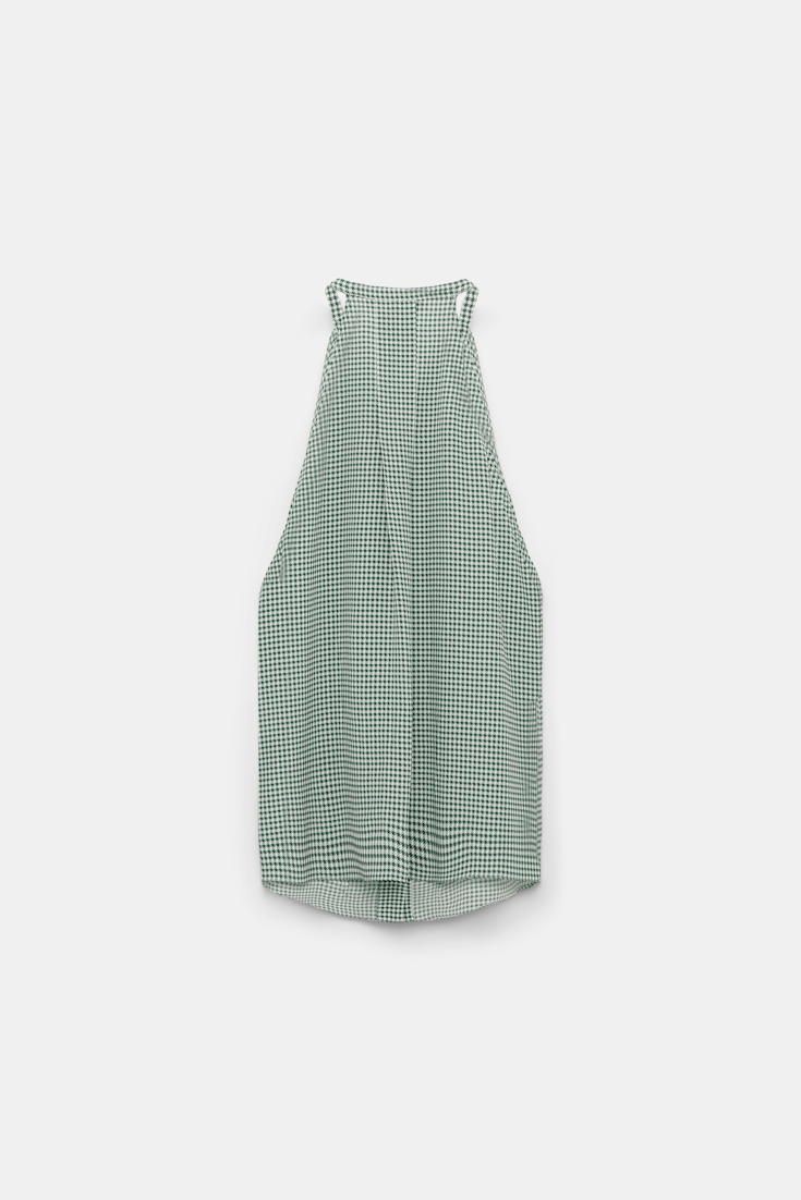 Dorothee Schumacher Top aus Seide-Viskose Mix mit Vichy-Print green vichy