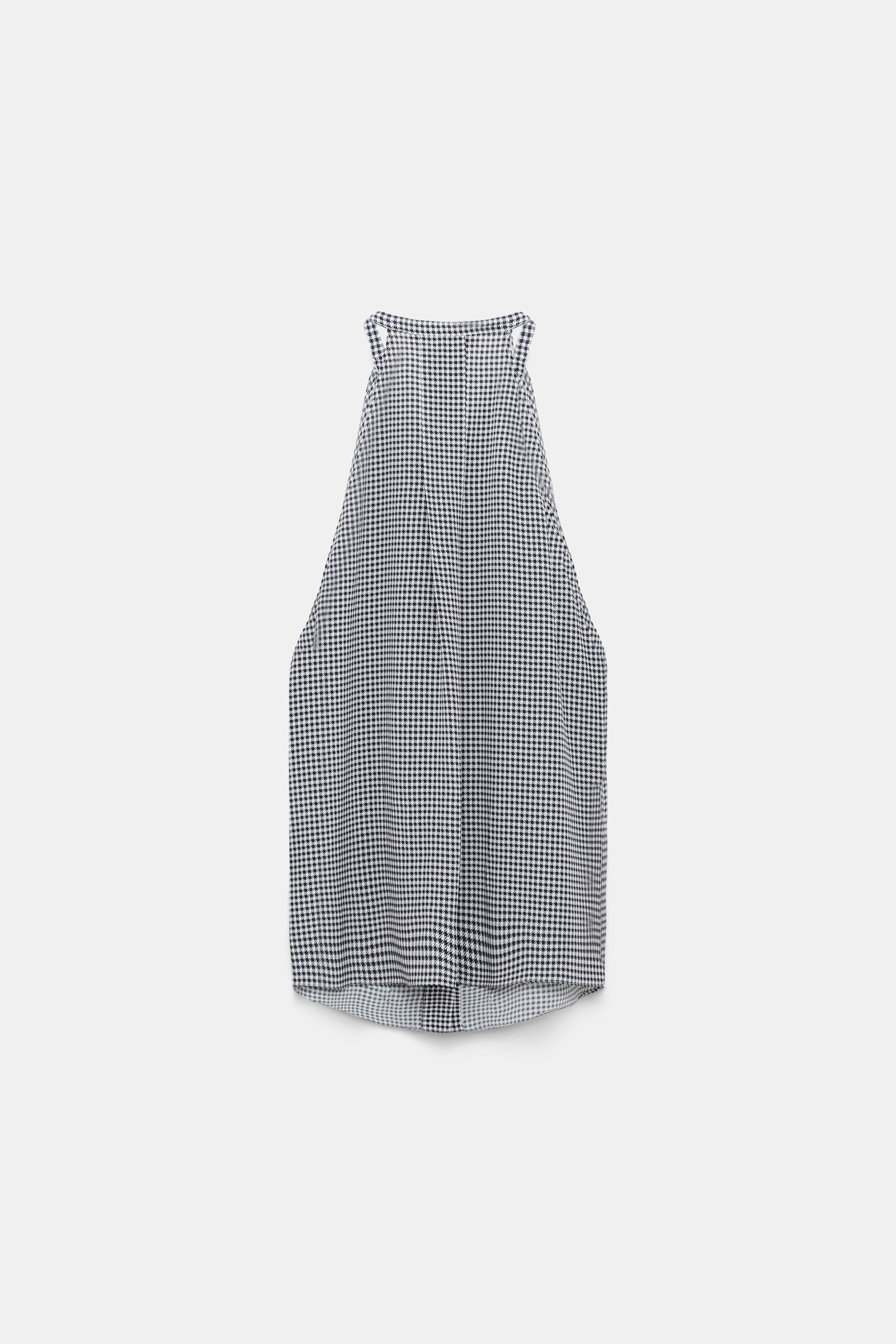 Dorothee Schumacher Gingham print silk-viscose tank top with ruffle trim dark navy vichy