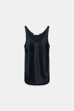 Dorothee Schumacher Tanktop aus Seidensatin dark navy