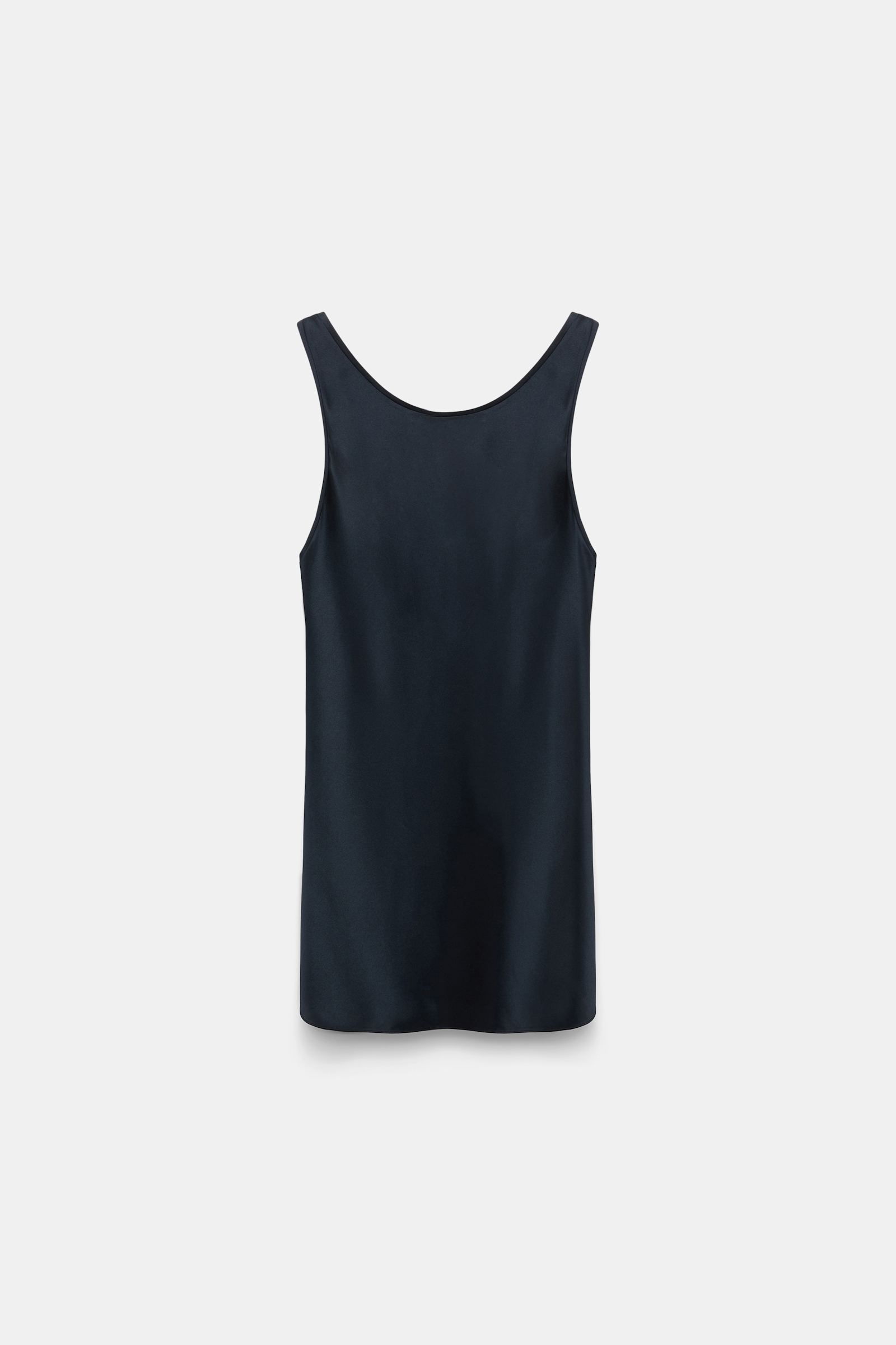 Dorothee Schumacher Silk-satin tank top dark navy