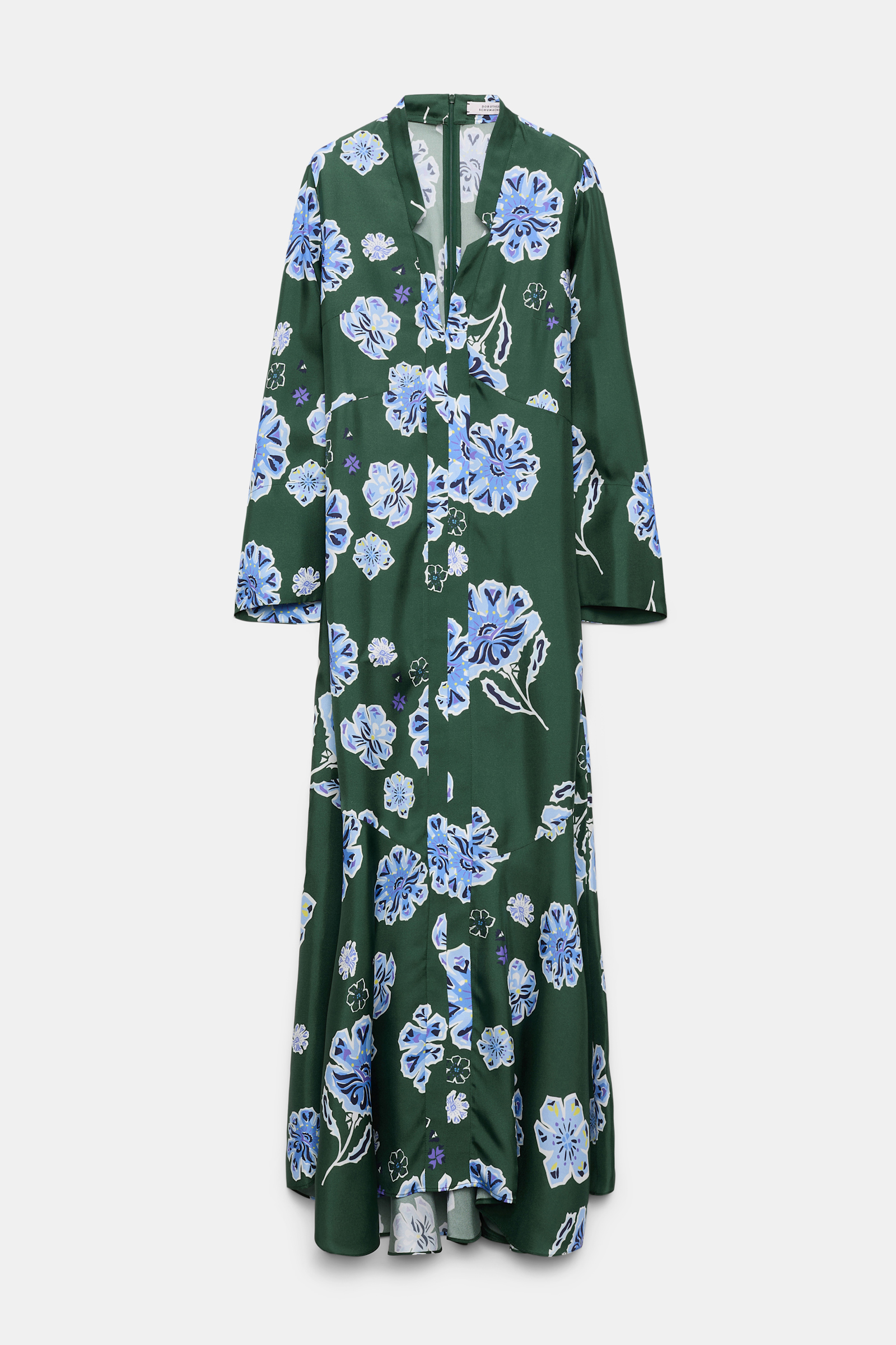 Dorothee Schumacher Midikleid aus bedrucktem Seidentwill Big Garden green