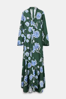 Dorothee Schumacher Midikleid aus bedrucktem Seidentwill Big Garden green