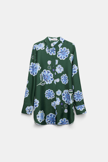 Dorothee Schumacher Hemd aus bedrucktem Seidentwill Big Garden green