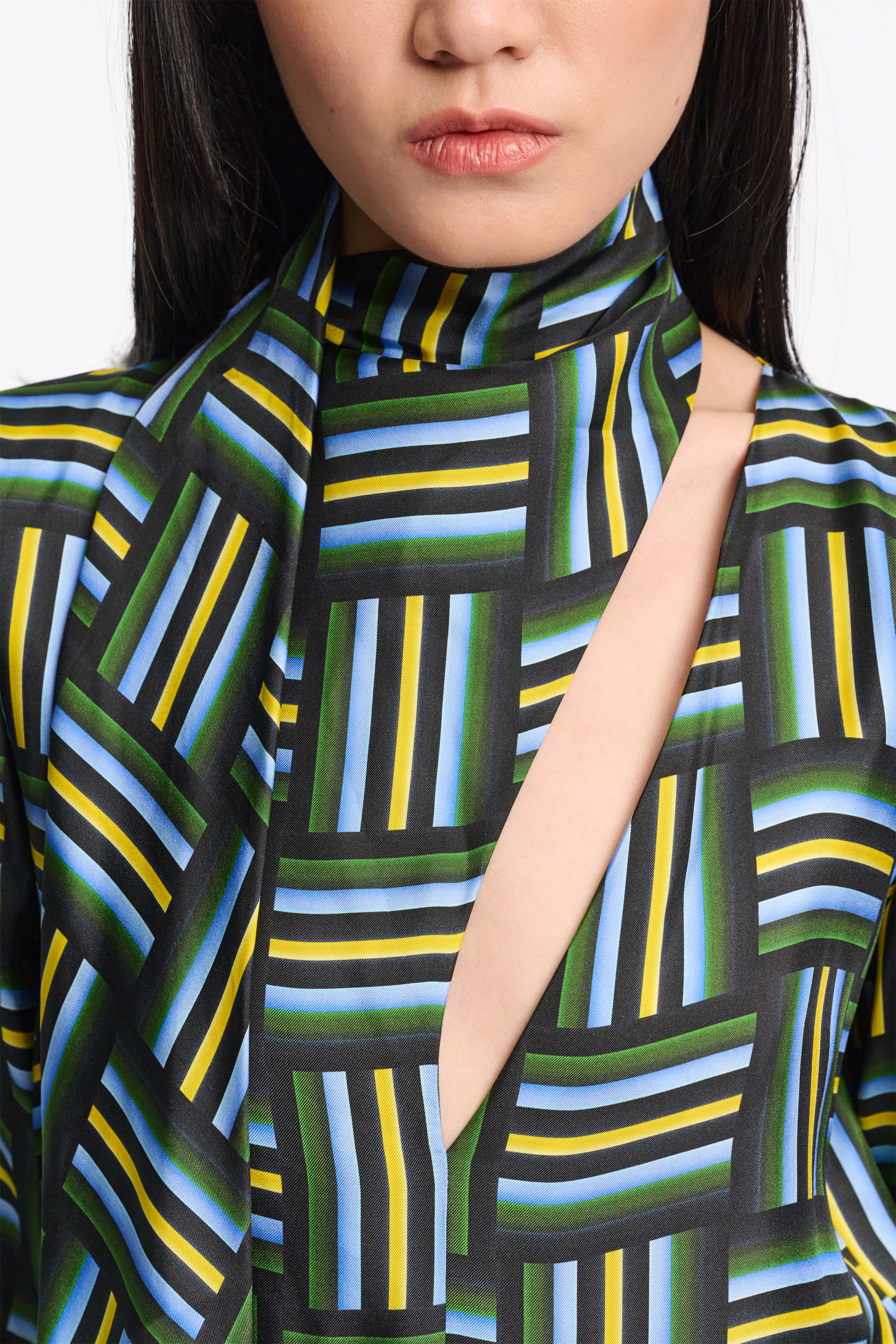 【Dorothee Schumacher】ストライプシルクツイルミディスカート GRAPHIC DRAPES I blouse | Dorothee Schumacher