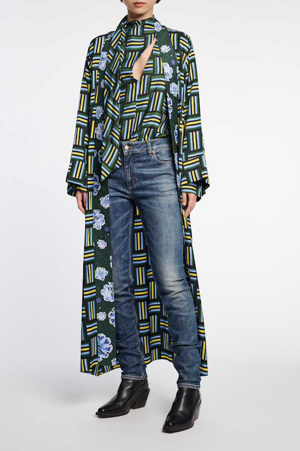 GRAPHIC DRAPES I blouse
