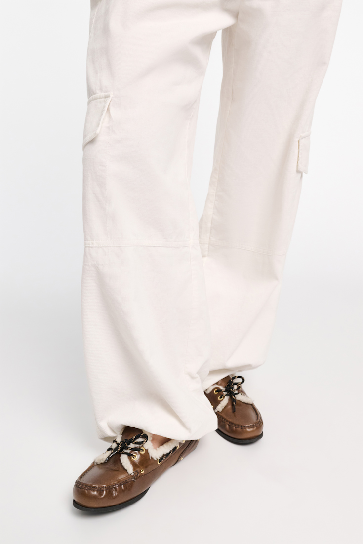 Dorothee Schumacher Bootsschuhe mit Futter aus Lammfell hazelnut brown