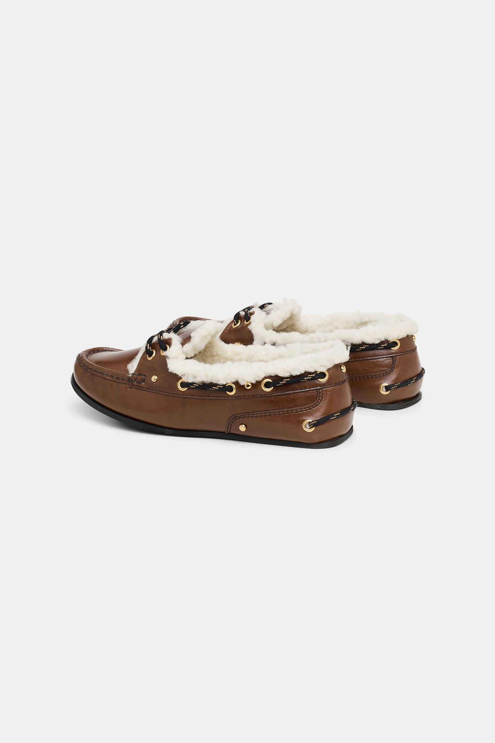Dorothee Schumacher Bootsschuhe mit Futter aus Lammfell hazelnut brown