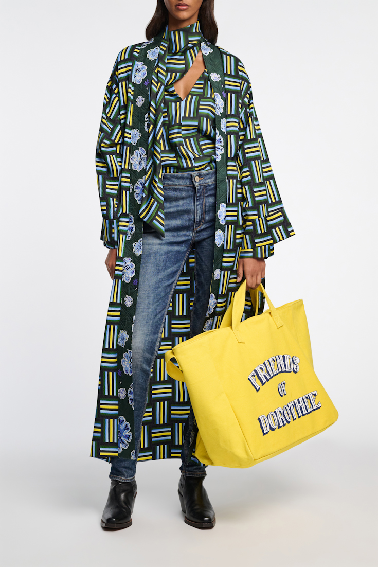 Dorothee Schumacher FRIENDS OF DOROTHEE canvas tote bright yellow