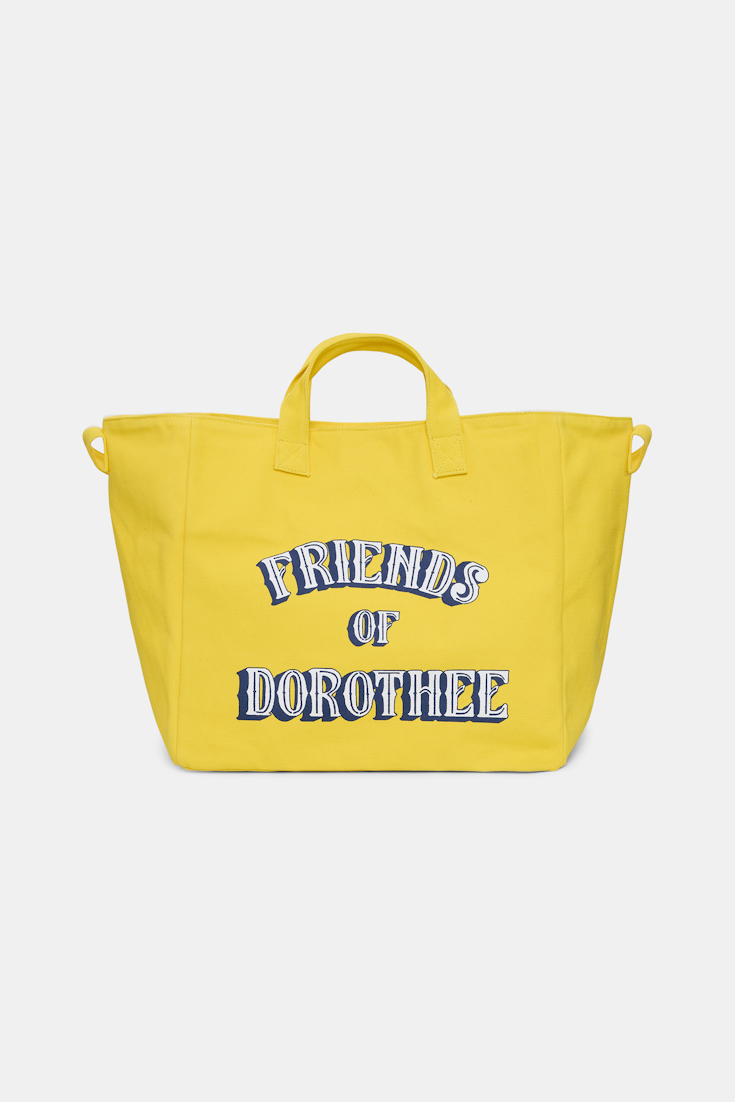 Dorothee Schumacher FRIENDS OF DOROTHEE canvas tote bright yellow