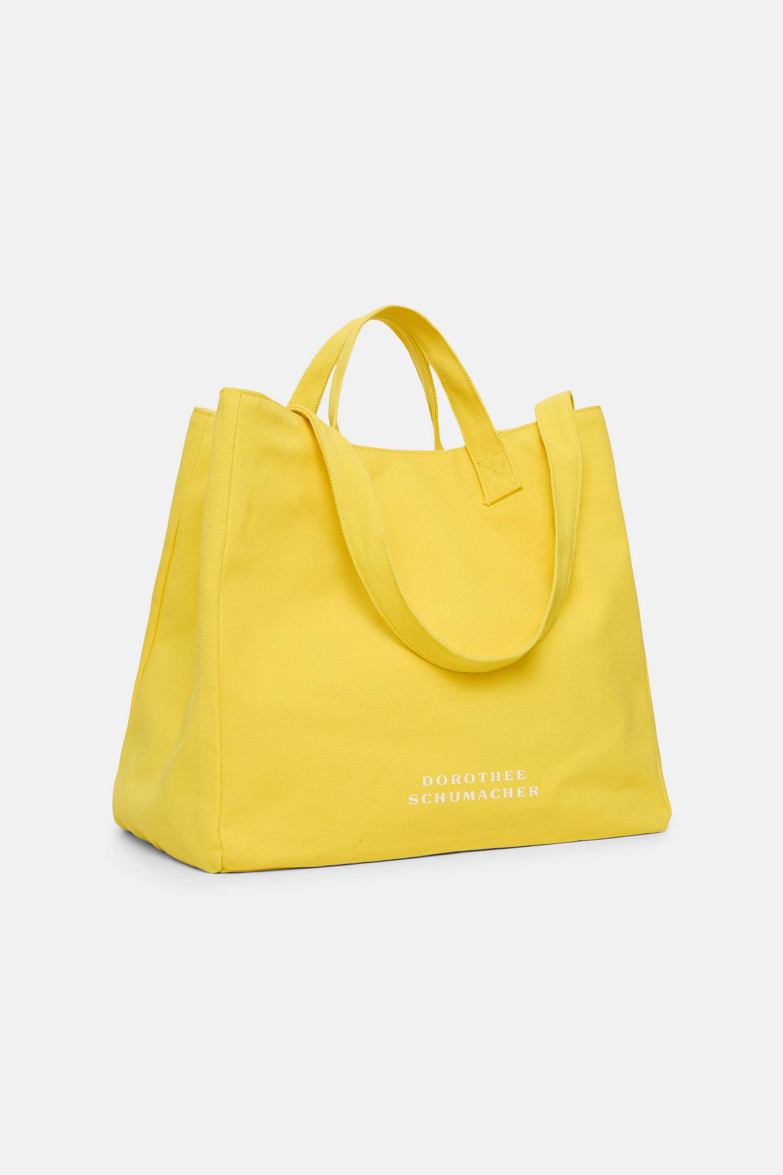 Dorothee Schumacher FRIENDS OF DOROTHEE canvas tote bright yellow