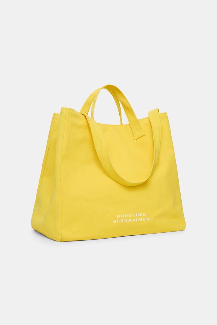 Dorothee Schumacher FRIENDS OF DOROTHEE canvas tote bright yellow