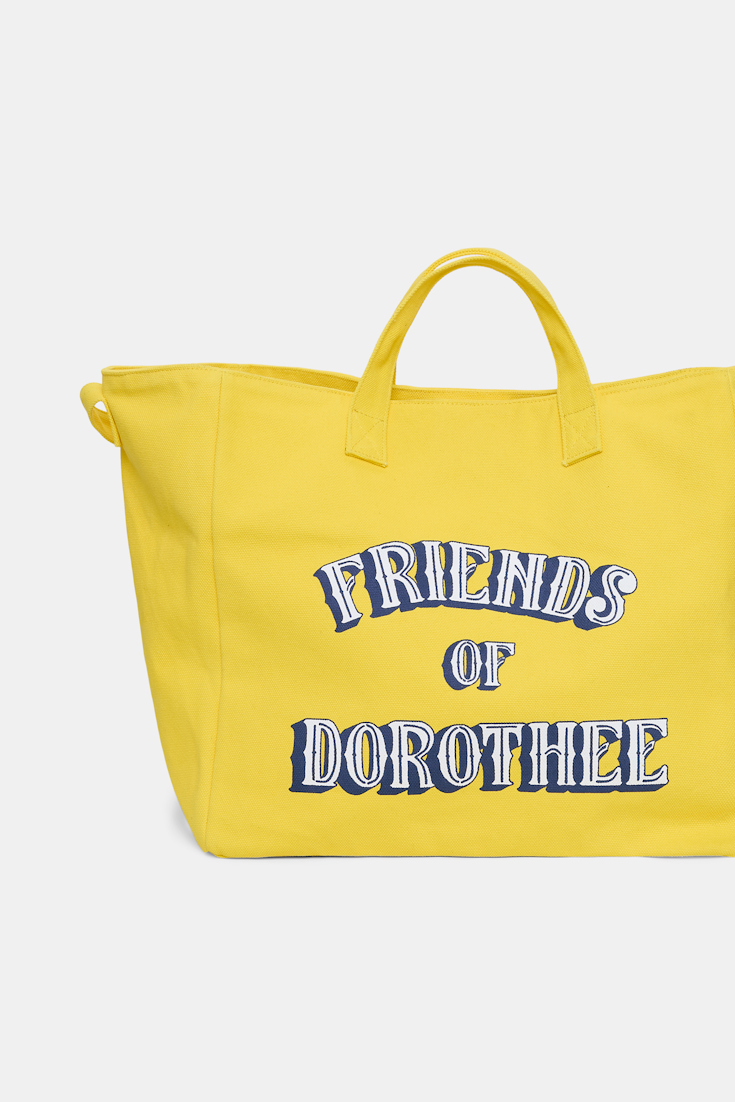 Dorothee Schumacher FRIENDS OF DOROTHEE canvas tote bright yellow