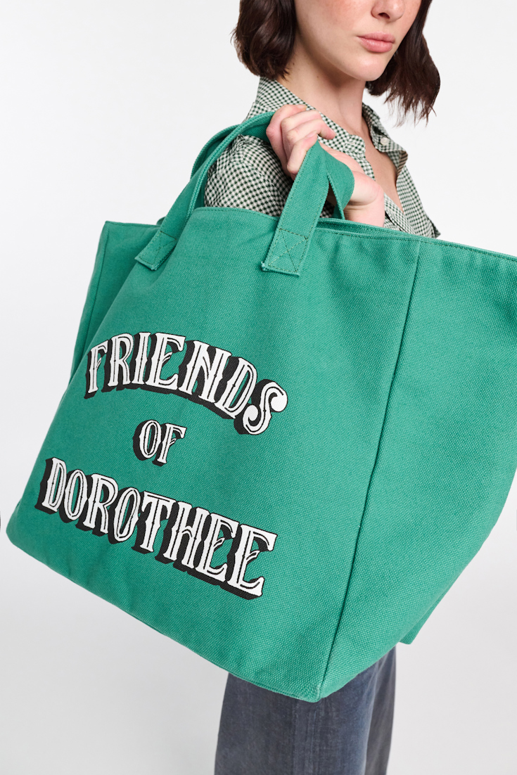 Dorothee Schumacher FRIENDS OF DOROTHEE canvas tote green