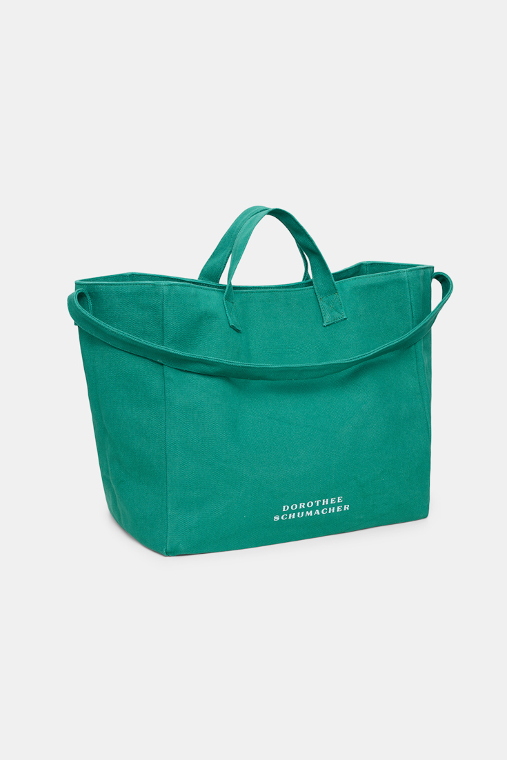 Dorothee Schumacher FRIENDS OF DOROTHEE canvas tote green