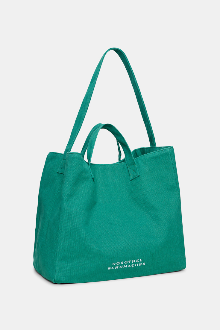 Dorothee Schumacher FRIENDS OF DOROTHEE canvas tote green