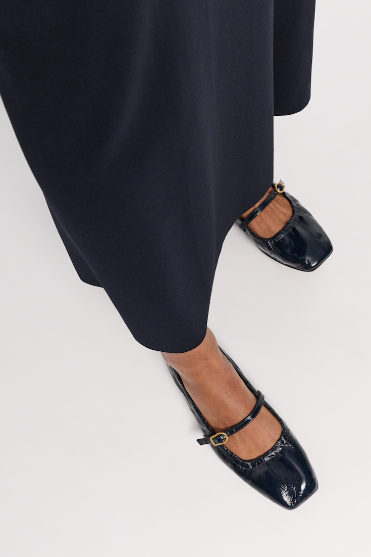Dorothee Schumacher Elastische Ballerinas mit Signature-Schließe blue night