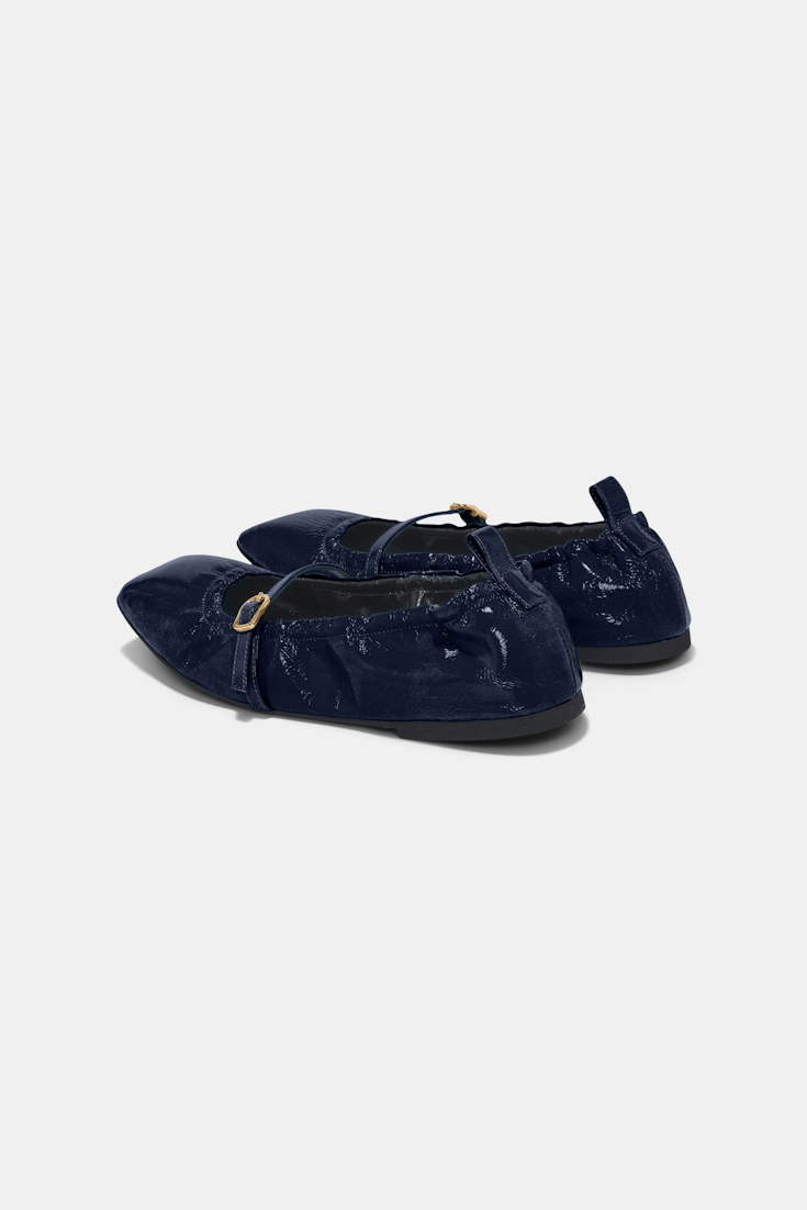 Dorothee Schumacher Elastische Ballerinas mit Signature-Schließe blue night