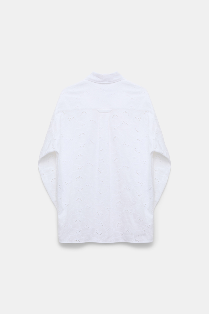 Dorothee Schumacher Shirt made from broderie anglaise with ruffle details pure white