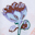 wicked flower ebroidery blue