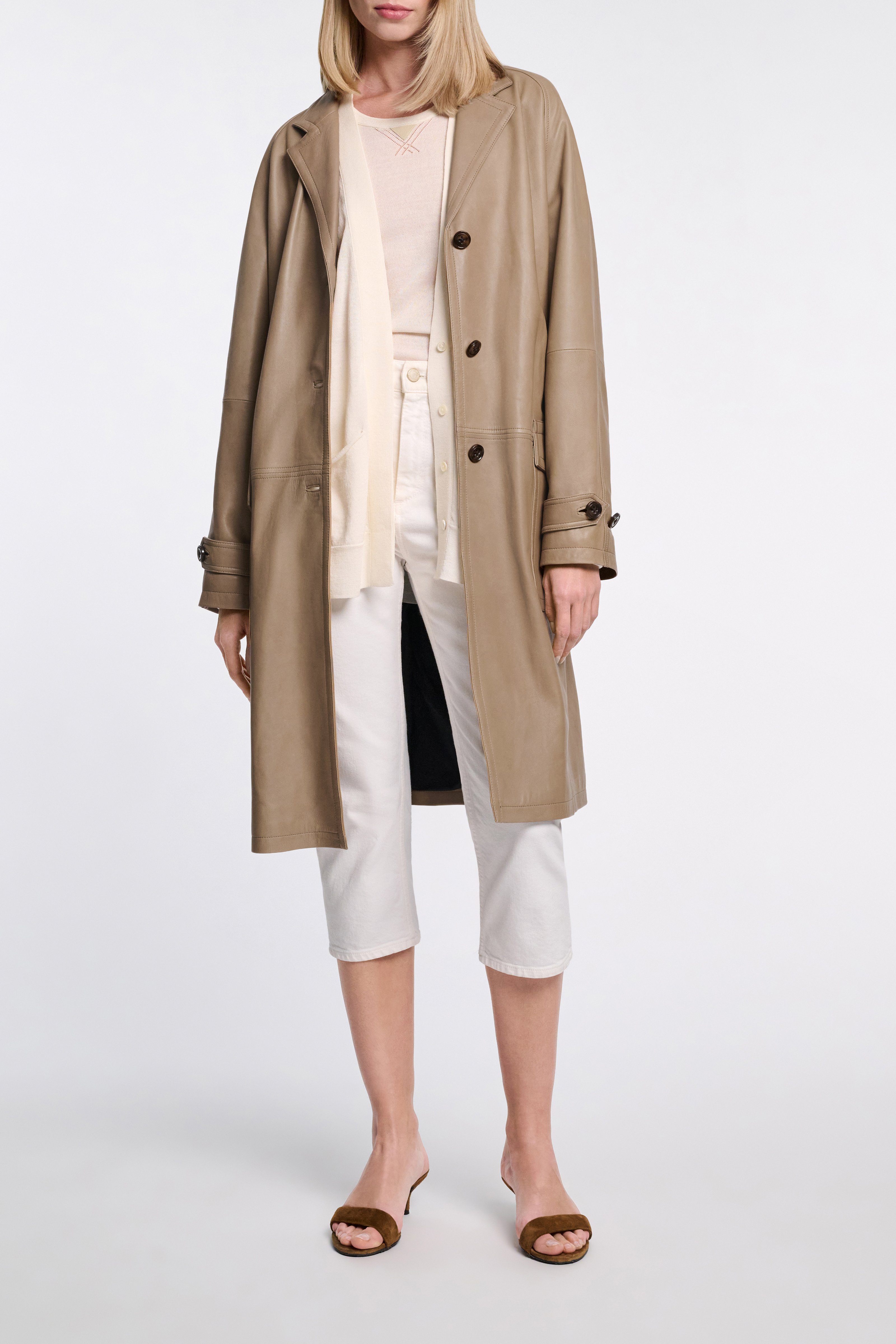 Dorothee Schumacher Knit tank top with faux suede