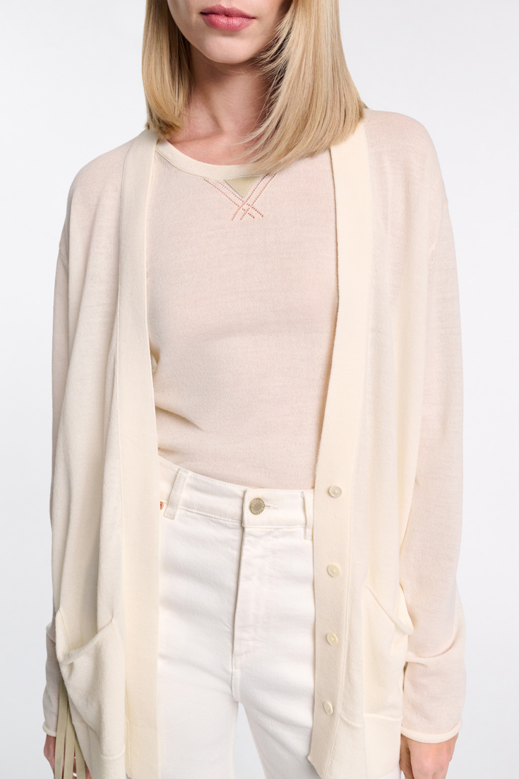 Dorothee Schumacher Top mit Rundhalssausschnitt cozy white