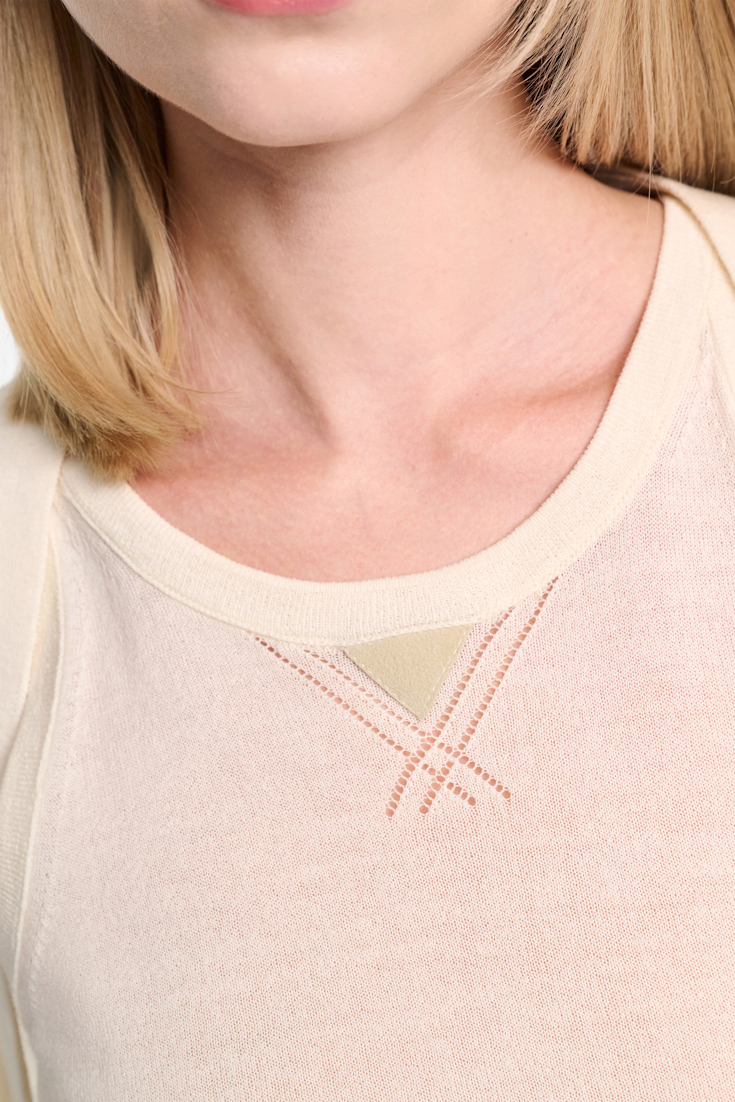 Dorothee Schumacher Top mit Rundhalssausschnitt cozy white