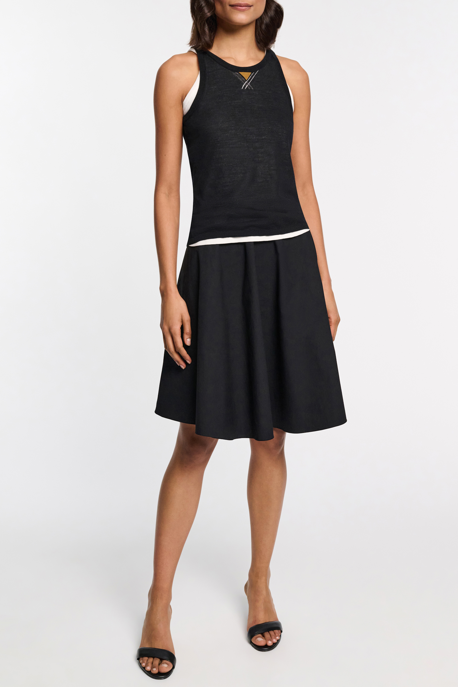 Dorothee Schumacher Top mit Rundhalssausschnitt pure black