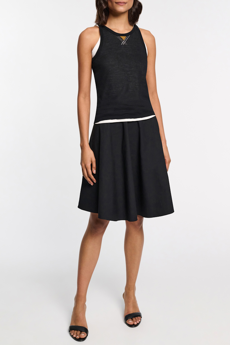 Dorothee Schumacher Top mit Rundhalssausschnitt pure black