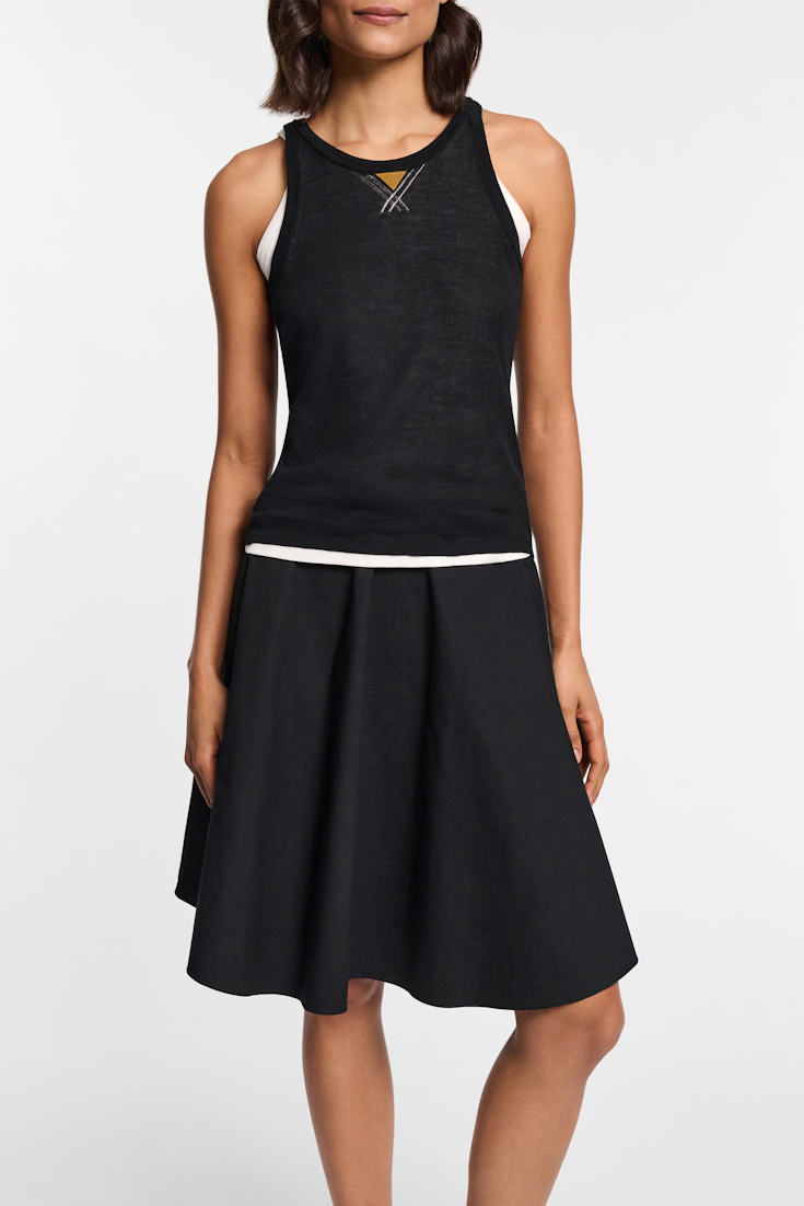 Dorothee Schumacher Top mit Rundhalssausschnitt pure black