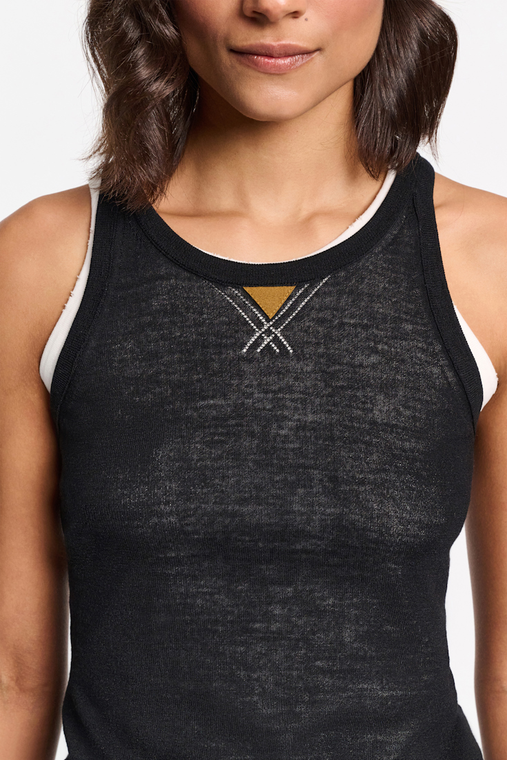 Dorothee Schumacher Top mit Rundhalssausschnitt pure black